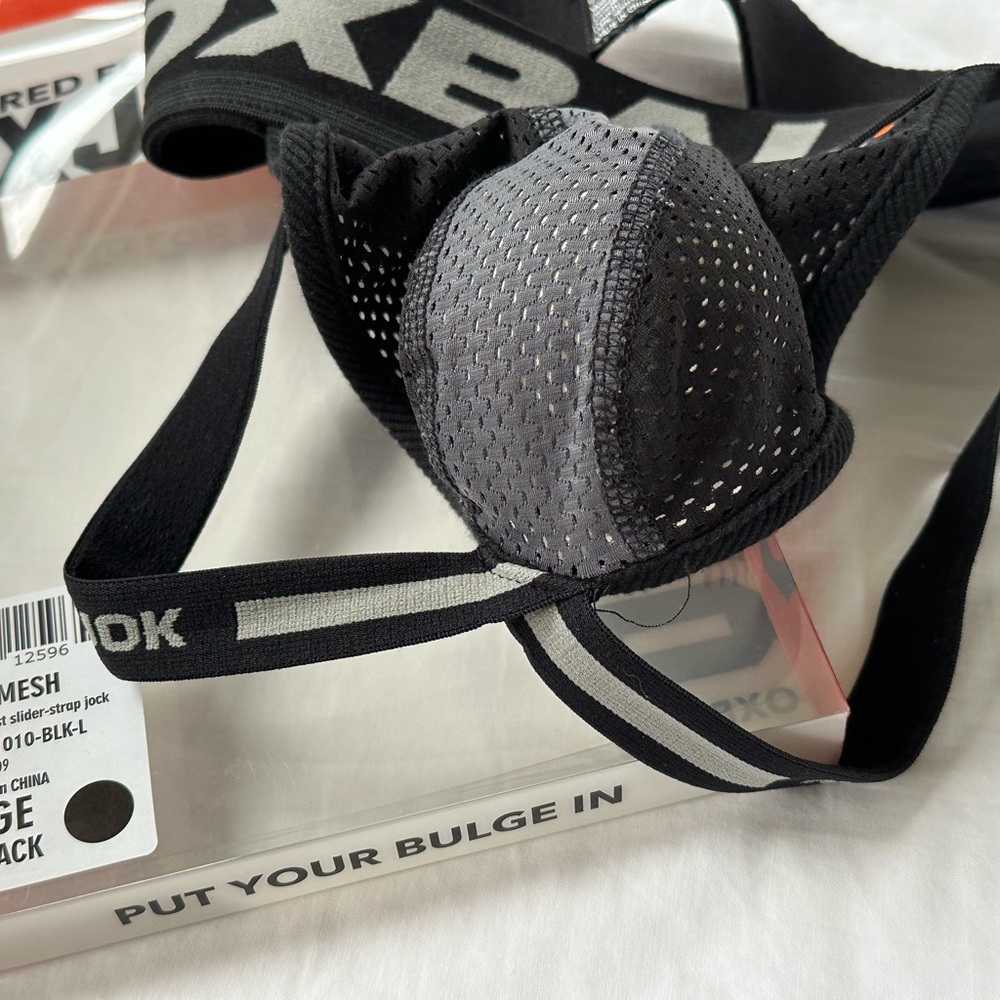 Reebok Men's Black and Gray Athletic Jockstrap